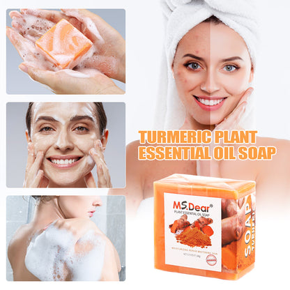 2× Turmeric Soap Skin Whitening Dark Spots Lightening Acne Brightening Turmeric